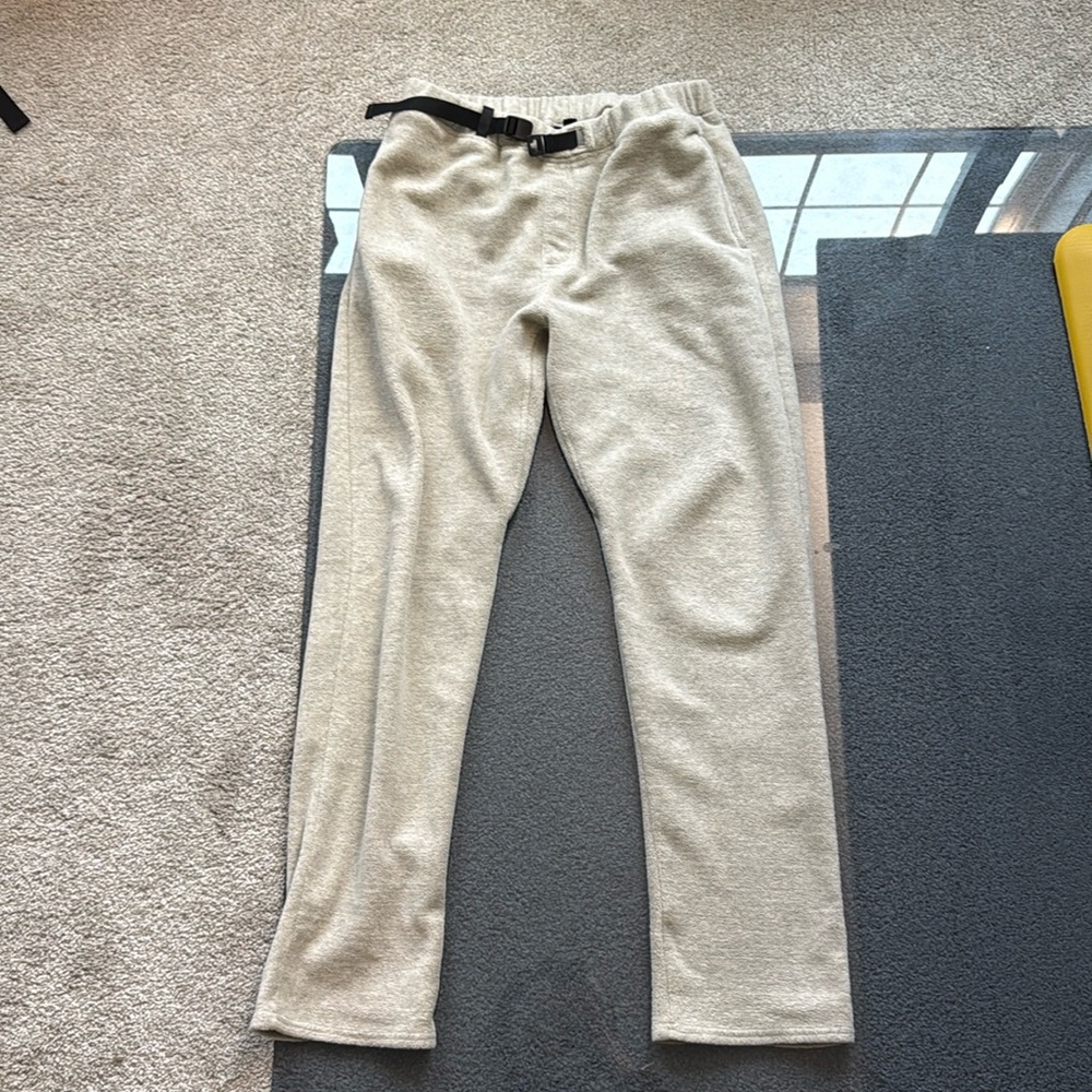 Patagonia Pants Men's Medium Ivory Lightweight Synchilla Snap -T Fleece 56676